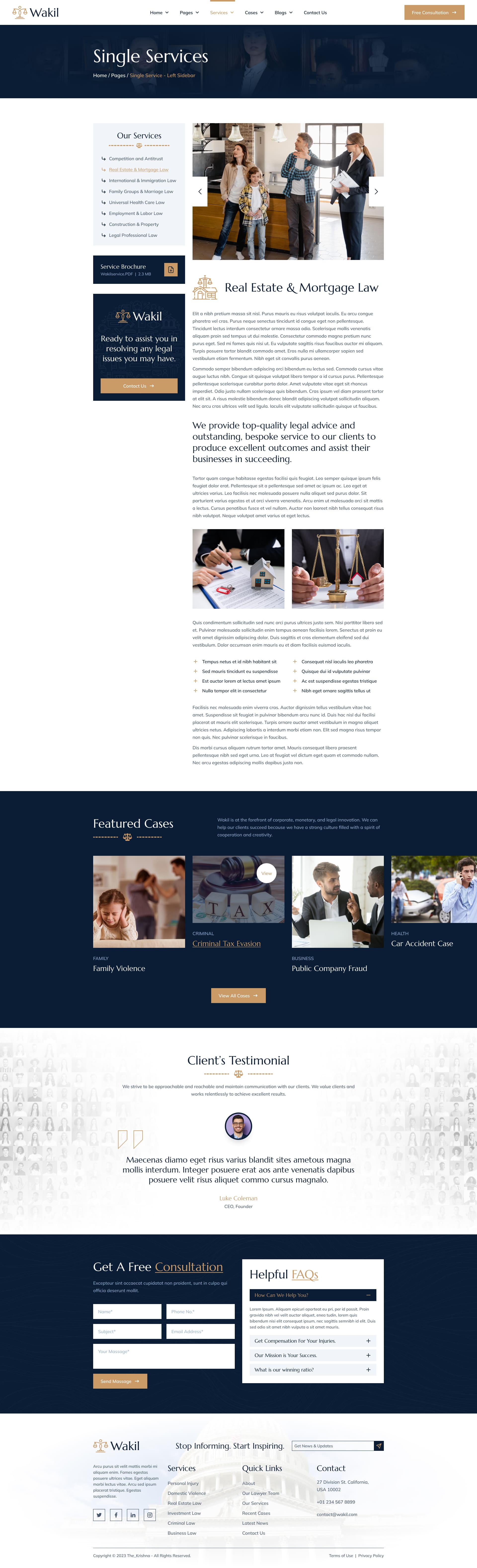 Lawyer & Attorney UI Theme Wakil Law Firm by The_Krishna ThemeForest